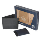 Club Rochelier - Portefeuille Billfold pour hommes avec porte-cartes amovible - Combo noir/bleu marine-1 Compartiment billets
