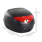 HOMCOM - Coffre supérieur détachable pour scooter/motocyclette - 24 L - Noir-Excellente capacité de charge pour plus de stabilité 
