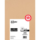 Avery - Étiquettes rectangulaires blaches avec Easy Peel, 1 po x 4 po, Paquet de 5000 (5961)-1po x 4po, blanche