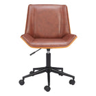 Zuo - Maker Chaise de bureau - Brun-Moelleux et durable pour un confort quotidien exceptionnel