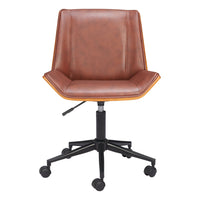 Zuo - Maker Chaise de bureau - Brun-Moelleux et durable pour un confort quotidien exceptionnel