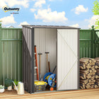 Outsunny - Abri de rangement extérieur 5 pi x 3 pi-La structure en acier et la finition galvanisée sont robustes et antirouille pour une utilisation quotidienne fiable  
