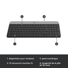 Logitech MK470 Ensemble Clavier et Souris sans Fil Ultra-fin - Graphite-Résolution du capteur de la souris : 1 000 dpi