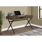 Monarch Specialties - 7447 Bureau 48 po L - Faux Bois Brun/Metal Noir-Construction de tablier épaisse pour un look riche et complète dans votre petite maison, appartement ou condo
