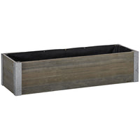 Outsunny - Jardin surélevé 3 pi x 1 pi pour arrière-cour-Convient pour les plantes, légumes, herbes, fleurs, etc. 