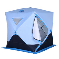 Outsunny - Tente De Pêche Sur Glace Pop-Up 4 Personnes, Abri Isolé Avec Fenêtres De Ventilation-Assez d'espace pour 2 à 4 personnes   
