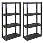 Oskar - Étagère de rangement à 4 niveaux - 14 po x 30 po x 57 po - Noir-Capacité totale de 400 lb (180 kg), 100 lbs par étagère
