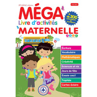 Mega Editions - Livre D'Activites Maternelle 4-6 - 12,26 po L x 8,20 po l x 0,71 po H - Rouge - Français-Livre éducatif