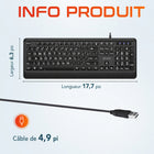Delton - Clavier KB20 à grandes touches avec rétroéclairage, noir-Les caractères surdimensionnés sur chaque touche ont été conçus pour les utilisateurs qui préfèrent un aspect plus net et plus distinct sur leurs touches