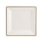Eco Guardian – Assiettes carrées compostables, bordure imprimée, pour vente au détail, 7 po, paq./144  (EG-N-AQ11-L12G1)-Vaisselle chic compostable