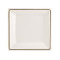 Eco Guardian – Assiettes carrées compostables, bordure imprimée, pour vente au détail, 7 po, paq./144  (EG-N-AQ11-L12G1)-Vaisselle chic compostable