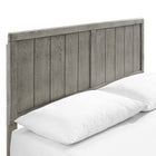 Modway - Alana Bois Plate-lit complet avec cadre angulaire, Gris-Construction en bois, MDF et placage
