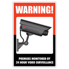 Cosco - Panneau mural de surveillance vidéo intérieur/extérieur - 8 po x 12 po - Blanc/Noir/Rouge-Panneau en plastique imprimé