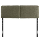 Modway - Lindee Tissu Boucle Tête de lit complète, Sage-Pieds en bois