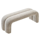 Modway - Dax Chenille de 50,5" Rembourré Banc d’accent - Kaki-Coussinets de pied non marqués