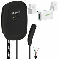 Emporia - Chargeur NACS/TESLA pour véhicules électriques de niveau 2 (48 A) câblé et ensemble de gestion de charge biphasée Vue 3 - Noir-Gestion de charge powersmart ajuste automatiquement le taux de recharge ev pour maintenir consommation électrique dans les limites du système tout en permettant somme des disjoncteurs dépasser capacité panneau