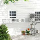 PawHut - Tunnel pour chat 98 po d’extérieur avec design combinable, portes - blanc-La lumière du soleil entre, rendant l’intérieur de l’enclos agréable pour les chats 