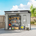 Outsunny - Abri de rangement extérieur 8 x 4 pi - gris-Deux fentes de ventilation permettent à l’air frais d’entrer
