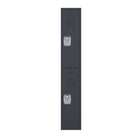 Ceha - Série RH, batterie simple, casier 2 niveaux avec aérations à persiennes - poignée encastrée, gris graphite-Conçu pour résister à une utilisation intensive quotidienne