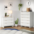 Manhattan Comfort - Granville commode et chiffonnier modernes - blanc - ensemble de 2-Recommandé pour un téléviseur jusqu'à 35 pouces