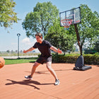 Soozier – Panier de basketball ajustable avec panneau et base lestée-Rebondisseur incliné à la base pour offrir plus d'espace pour les dunks
