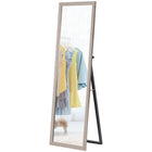 HOMCOM - Miroir corporel avec cadre - 21 po l x 64 po H - argenté-Le cadre à texture métallique ajoute une touche de luxe à votre espace 
