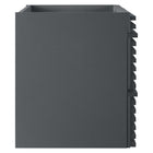 Modway - Render Fixation murale de 30" Armoire de toilette de salle de bain (lavabo non inclus) - Gris-Tiroirs à extension complète