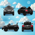 Qaba - Voiture RC électrique pour enfants sous licence Volkswagen Beetle 12V - noir-Conduite manuelle par l’enfant ou contrôle à distance par les parents 