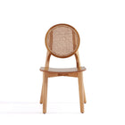 Manhattan Comfort - Ensemble de 4 chaises de salle à manger Versailles 18,5 po dossier rond style industriel chic - Nature-Siège en contreplaqué