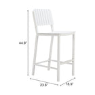 Zuo - Kayu Tabouret de bar - Blanc-6