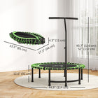 Soozier - Mini‑trampoline 45" pour adultes-Poignée en forme de " T" réglable sur trois niveaux pour un équilibre à la bonne hauteur