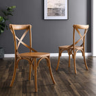 Modway - Gear Fauteuil d’appoint de salle à manger - Noyer-Capsules de pied non marquées