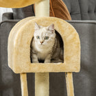 PawHut - Arbre à chat pour chaton d’intérieur, centre d’activités, lit de repos, jouet 39 po-Couleur : beige foncé 