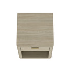 Manhattan Comfort - Ensemble de 2 tables de chevet modernes Evelyn 20" à 1 tiroir - Naturel-20 po L x 20 po l x 24 po H