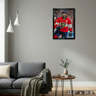Aaron Ekblad Panthers 2025 Playoffs - Toile encadree - 22" x 31"-Prêt à accrocher - livré entièrement assemblé