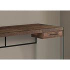 Monarch Specialties - 7444 Bureau 48 po L - Faux Bois Brun/Verre Trempe-Le bureau est compact pour les condos, lofts ou appartements; surface de 48 pouces