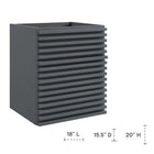 Modway - Render Fixation murale de 18" Armoire de toilette de salle de bain (lavabo non inclus) - Gris-Calleton de montage compatible avec les cloisons sèches