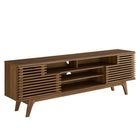Modway - Render 71 po Meuble téléviseur multimédia, Noyer-Meuble téléviseur moderne du milieu du siècle