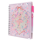 Pep Rally - Cahier de notes et stylo à paillettes - 5,9 po l x 7,9 po H - 40 feuilles - Bonjour Bestie-Couverture transparente avec paillettes flottantes