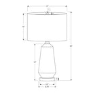 Monarch Specialties - Luminaire - 26 po H Lampe De Table - Céramique Verte - Abat-Jour Ivoire / Crème - Contemporain-Attaché à un cordon transparent de 6 pieds, il peut être placé sur une table d'appoint, une table de nuit ou une table de chevet comme source d'éclairage élégante
