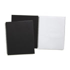 TRU RED - Cahier de notes à couverture souple, grand format, pages réglées, noir-80 feuilles de papier à lignes étroites offrant amplement d'espace pour les notes