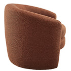 Modway - Affinity Rembourré Tissu Boucle Fauteuil à dossier incurvé - Rouille-Glissières de plancher sans marquage