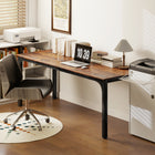 HOMCOM - Bureau d'ordinateur large - 78,7 po L x 23,6 po l x 29,5 po H - brun rustique-Sert de table à manger et de petite table de conférence, utilisation polyvalente