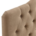 Modway - Annabel Mélange de lin premium Tête de lit complète, Amande-7
