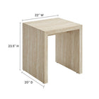 Modway - Mirella Faux travertin Table d’appoint - Travertin-Faux stratifié travertin