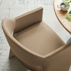 Modway - Talia Performance Velvet Fauteuil à manger - Taupe-Siège/dossier rembourré fixe
