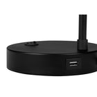 Monarch Specialties - Luminaire - 19 po H Lampe De Table - Port Usb Inclus - Métal Noir - Abat-Jour Ivoire / Crème - Moderne-Dimensions assemblées : 11,5 po L x 8,75 po P x 19 po H . base : 6 po L x 6 po P x 1,25 po H . abat-jour : 8,75 po L x 8,75 po P x 6,75 po H