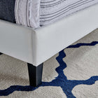 Modway - Roxanne Performance Velvet Lit de plateforme King, Blanc-Revêtement en velours de performance