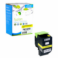 fuzion - Lexmark (78C10Y0) Cartouche De Toner Compatible - Rendement Standard - Jaune-Couleur d'encre: Jaune