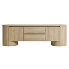 Modway - Duval Ovale de 71 pouces Armoire TV, Chêne clair-6